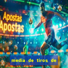 media de tiros de meta por jogo